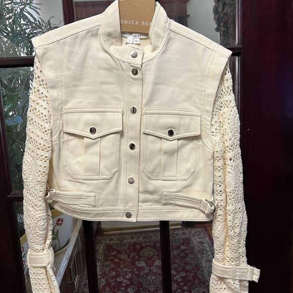 Veronica Beard Aylin crochet sleeve jacket - Picture 5 of 6